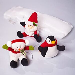 LCI Decorative Holiday Snow Surfing Set Handrail Wrap 5 Ft. Penguin Santa Snowman