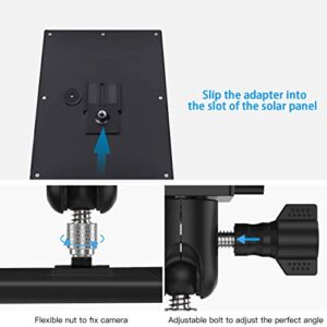 Gutter Mount for Ring Solar Panel - OkeMeeo Outdoor Mount for Arlo, Eufy, Reolink Solar Panel High for Maximum Sunlight Exposure, Black,1Pack (Not for Super Panel)