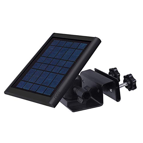 Gutter Mount for Ring Solar Panel - OkeMeeo Outdoor Mount for Arlo, Eufy, Reolink Solar Panel High for Maximum Sunlight Exposure, Black,1Pack (Not for Super Panel)