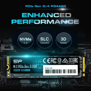 Silicon Power 2TB NVMe M.2 PCIe Gen3x4 2280 SSD Solid State Drive (SP002TBP34A60M28)