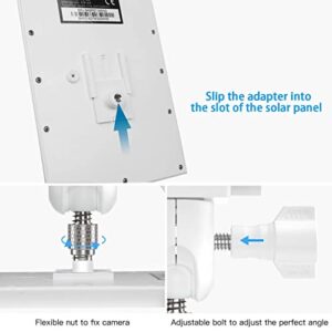 Gutter Mount for Ring Solar Panel - OkeMeeo Outdoor Mount Compatible with Ring and Arlo Solar Panel for Maximum Sunlight, White,1 Pack(Not for Super Panel)
