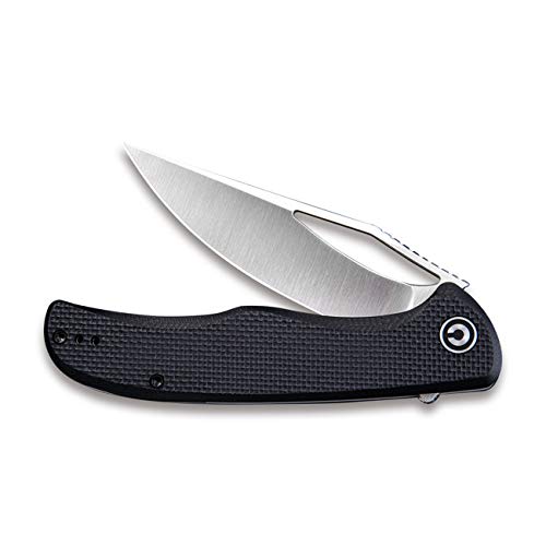 CIVIVI Shredder Folding Pocket Knife - Flipper Knife with Clip 3.70” D2 Blade G10 Handle, Hunting Knife for Men C912C