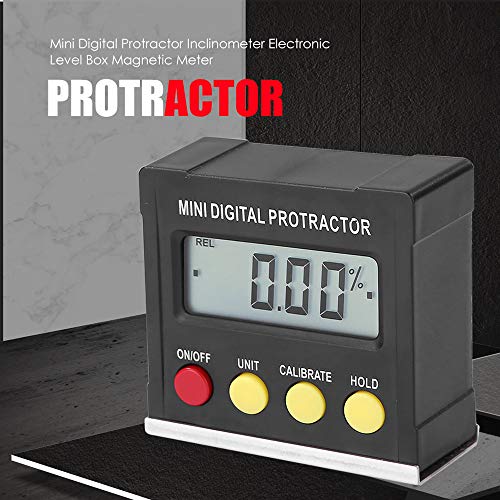 Carrfan Horizontal Angle Gauge, Digital Protractor, Inclinometer, Electronic Level Box with Magnetic Base Measuring Tools for Carpentry, Building, Automobile