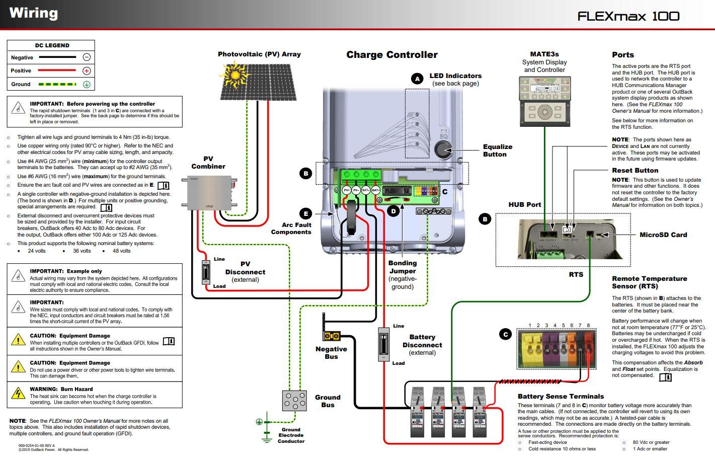 OutBack Power FM100-300VDC-AFCI FLEXmax MPPT Charge Controller 100A 300VDC