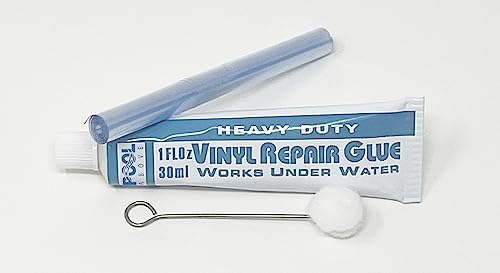 Underwater Pool Repair kit for Frame Set and Easy Set Pool | Vinyl Glue and Reinforced Patch Material to Match Your Pool | Blue and White Pool Liner Patch kit