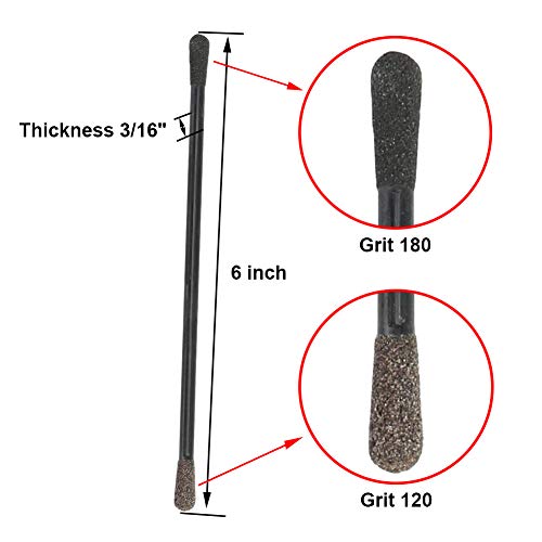 SCOTTCHEN Sanding Sticks Matchsticks Fine Detailing Sanding Grits 120/180 and 400/800-10 Pack