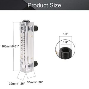 Othmro LZT-15 0.2-2GPM Organic Glass Water Flow Measuring Panel Type Flow Meter 1pcs