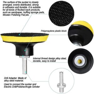 Utoolmart 4" Hook and Loop Backing Pad Sanding Polishing Backer Plate with M10 Drill Adapter for Random Orbit Sander Polisher Buffer