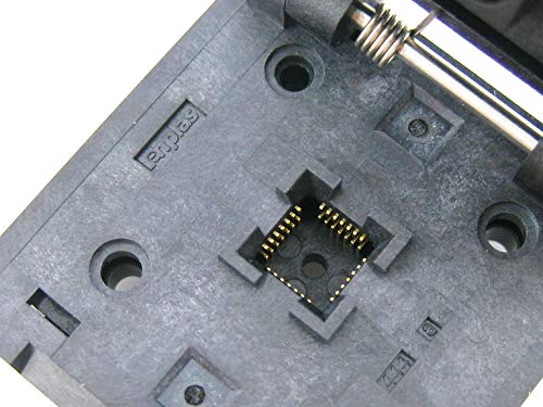 QFN28 Clamshell Programming Adapter Socket/Burning Socket/IC Test Socket QFN-28(36) B-0.5-02, 28-Pin, 0.5mm Pitch, IC Test Burn-in Socket, Applied to QFN28, MLP28, MLF28 Packages.