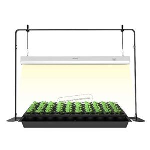 igrowtek 2ft grow light for seed starting,led grow lamp for indoor plants,seedling grow light with stand,seed starter light kit with natural white spectrum,height adjustable,iron frame,on-off switch