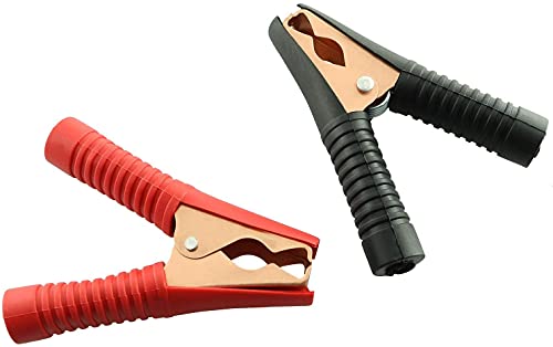 Longdex Car Alligator Clip 2PCS 100A Heavy Duty Full Insulated Car Crocodile Clamp Booster Battery Cable Clips for Car Auto Vehicle