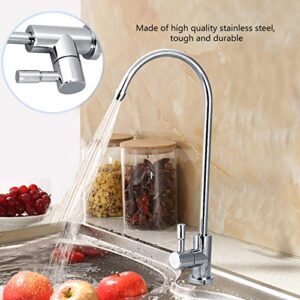 1/4'' Stainless Steel Faucet Tap Drinking Water Purifier Filter Chrome Reverse Osmosis for Clean Drinking Water