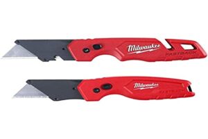 milwaukee electric tool 48-22-1503 fastback folding utility knife set, red