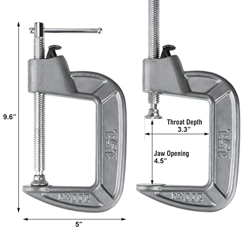 Olympia Tools 4In x 3In Turbo Clamp, C-Clamp, 38-151