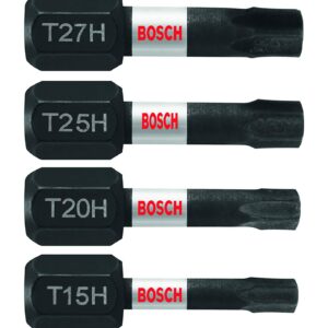 BOSCH ITTHV106 6-Piece 1 In. Impact Tough Screwdriving Insert Bits Assorted Set