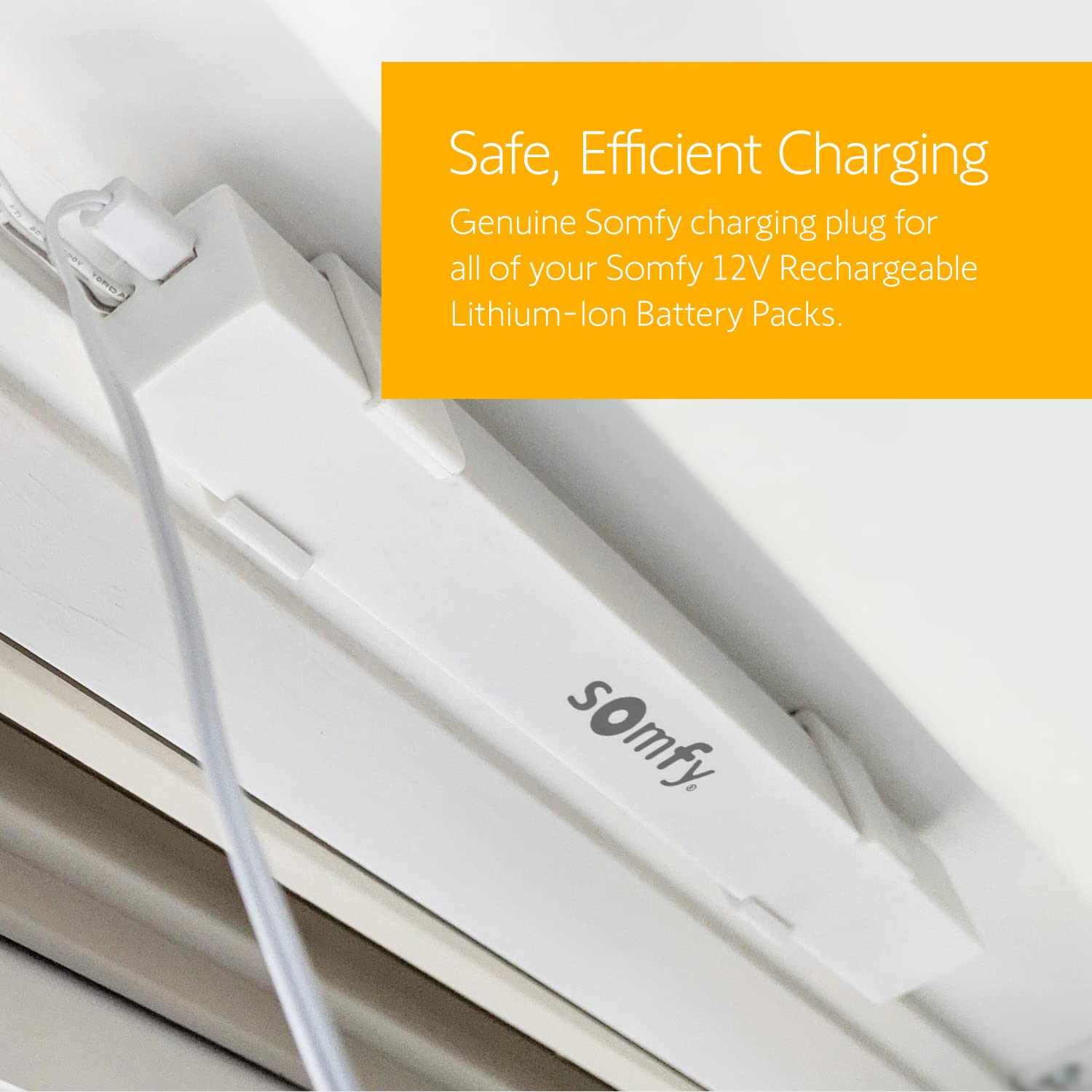 Somfy Lithium-ion Charger - Charge Rechargeable Lithium ion Battery for Motorized Shades, Blinds, Curtains and Awnings - Long Lasting Power for Battery Pack - Somfy Battery Charger - #9025166
