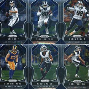 2019 Panini Prizm Football Los Angeles Rams Veteran Team Set of 10 Cards: Cooper Kupp(#238), Robert Woods(#239), Brandin Cooks(#240), Tyler Higbee(#241), Jared Goff(#242), Todd Gurley II(#243), Aaron Donald(#244), Clay Matthews(#245), Marcus Peters(#246),