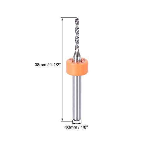 uxcell PCB Drill Bits 1.1mm-2.0mm Tungsten Carbide Rotary Tool Jewelry CNC Engraving Print Circuit Board Micro Drill Bits 1/8 Inch Shank 1 Set (10 Pcs)