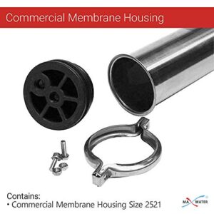 Max Water 2521 Stainless Steel Reverse Osmosis Commercial Membrane Housing