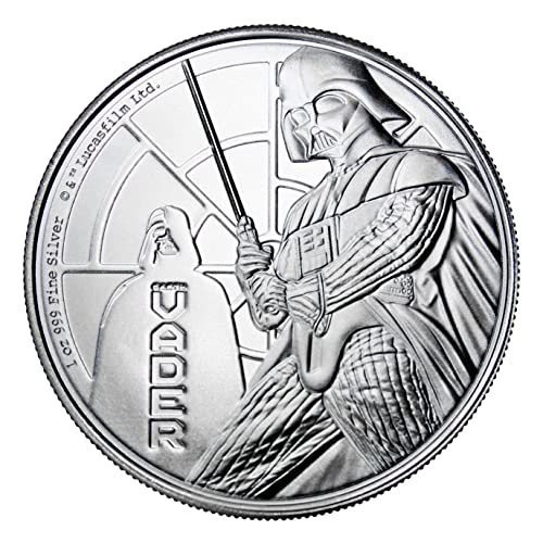 2022 1 oz Silver Star Wars Darth Vader Coin Brilliant Uncirculated with Certificate of Authenticity $2 BU