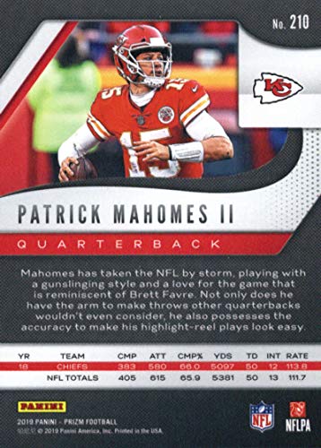 2019 Panini Prizm #210 Patrick Mahomes II Kansas City Chiefs Football Card