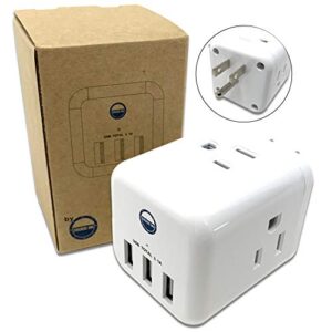 cruise ship power strip - no surge cube outlet multi plug [3 electrical outlet + 3 usb port] cruise approved power strip charger in 2023, 2024 & 2025