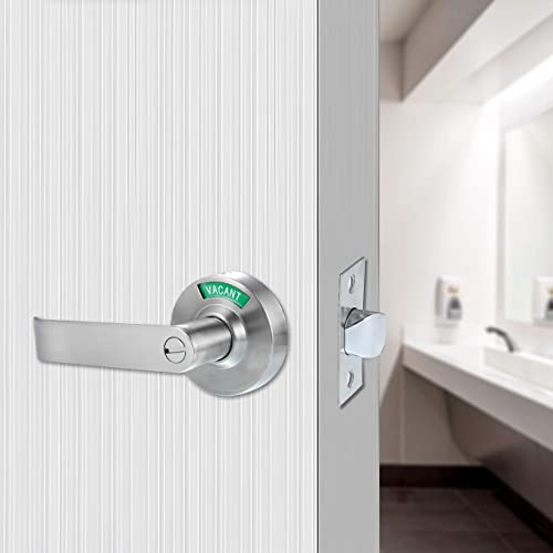 Bathroom Privacy Lever Lock with Large Indicator for Men Women Restroom Inuse or Vacant, ANSI Grade2 Commercial Grade, Perfect for Professional Office Buildings Apartment Airbnb Warehouse