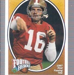 1991 Upper Deck Joe Montana Heroes #4 Joe Montana 1st Passing Title NFL Football Trading Card