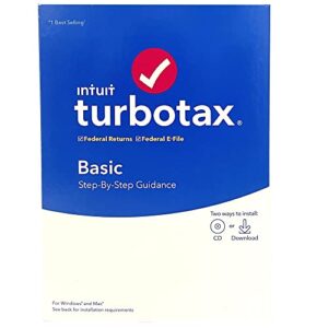 turbotax 2019, basic federal efile, for pc/mac