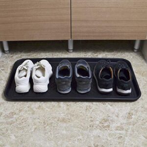 CHAIRLIN 2 Packs Waterproof Large Shoe Tray, All Purpose in Door and Out Door Boot Mat for Entryway Pet Food Tray Floor Protection Durable Shoe Organizer 30" x 15" x 1.2"