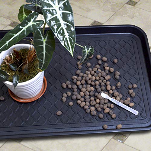 CHAIRLIN 2 Packs Waterproof Large Shoe Tray, All Purpose in Door and Out Door Boot Mat for Entryway Pet Food Tray Floor Protection Durable Shoe Organizer 30" x 15" x 1.2"