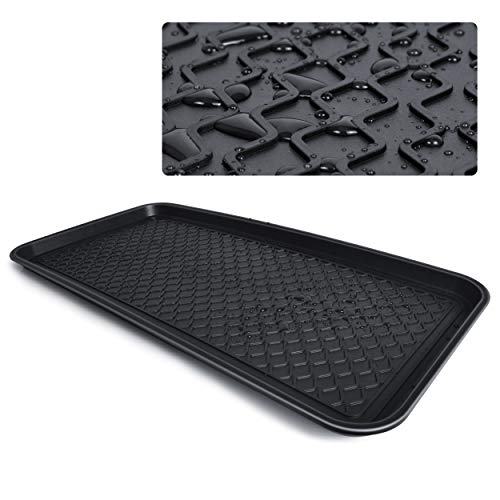 CHAIRLIN 2 Packs Waterproof Large Shoe Tray, All Purpose in Door and Out Door Boot Mat for Entryway Pet Food Tray Floor Protection Durable Shoe Organizer 30" x 15" x 1.2"