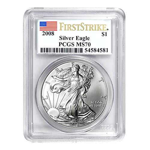 2008 American Silver Eagle First Strike $1 MS-70 PCGS