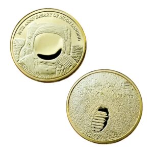 apollo 11 astronaut challenge coin, national aeronautics & space administration commemorative coins (gold)