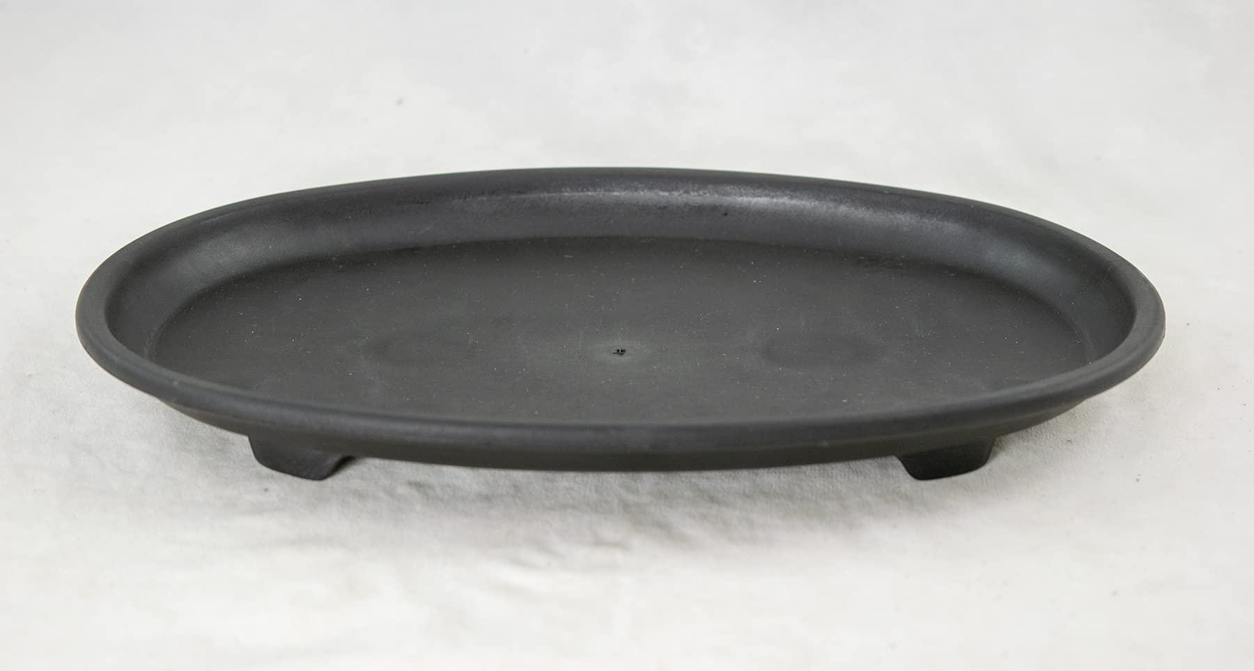 2 Oval Plastic Humidity/Drip Tray for Bonsai Tree and House Indoor Plants 9.5"x 6.5"x 1" - Black