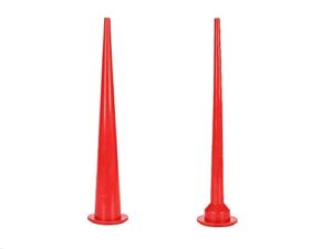 caulking nozzle for sausage caulking gun, reusable caulk nozzle applicator, durable epoxy piston caulk cap, replacement extension tool supplies applied in the construction (red-2pack)