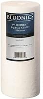 Bluonics 4.5"x10" Sediment Water Filters 8 Pack of (5 Micron) Standard Size Whole House Cartridges for Removing Rust, Iron, Sand, Dirt, Sediment and Undissolved Particles