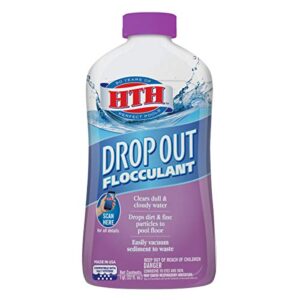 hth 67029 drop out flocculant swimming pool cleaner, 1 qt