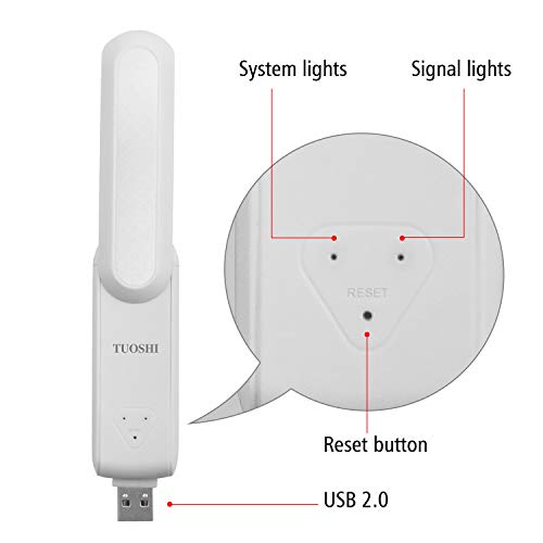 TUOSHI USB WiFi range Extender, Portable 300M Dual Antenna USB WiFi Signal Range Extender Booster Wireless Router Repeater AP Amplifier IEEE802.11 b/g/n
