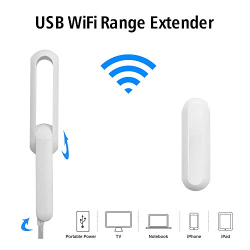 TUOSHI USB WiFi range Extender, Portable 300M Dual Antenna USB WiFi Signal Range Extender Booster Wireless Router Repeater AP Amplifier IEEE802.11 b/g/n