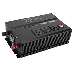 12V 24V to 220V Solar Inverter High Power, Solar Power Inverter Sine Wave Inverter Built in Cooling Fan, AC Outlets USB Charging Ports Ideal 24V to 220V,10000W