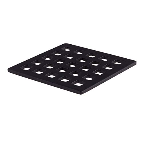 Uni-Green Square Drain Grate Replacement | Drain Cover | Shower Strainer Grid Mission Style (Matte Black)