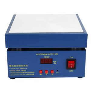 Heating Station, 200x200mm LED Microcomputer Electric Heating Plate Preheating Station 110/220V AC 800W Hot Plate PCB Preheat Oven for Soldering Station Welder (US)
