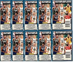 10 packs: 2019/20 panini nba basketball sticker collection (50 total stickers)