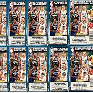 10 PACKS: 2019/20 Panini NBA Basketball Sticker Collection (50 total stickers)