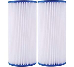 compatible for hdx4pf4 pleated high flow whole house water filter: reduces sediment - 30 micron water filters 2 pack