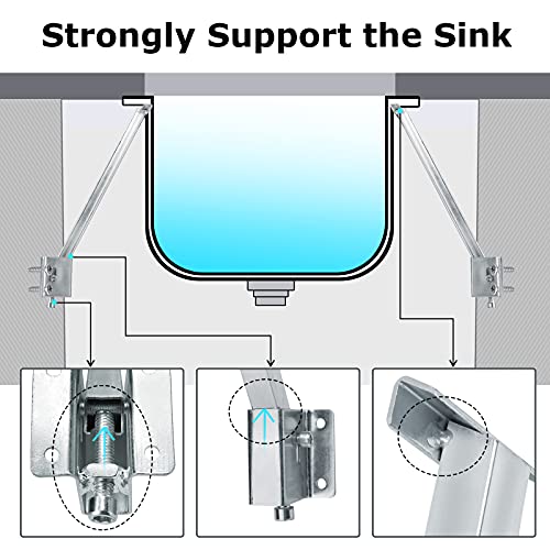 Eapele Undermount Sink Repair Kit, Sink Brackets for Quick and Easy Installation for Fallen Sink Support