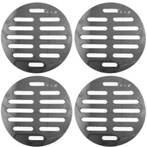 nge 4pcs silver tone 304 stainless steel round floor drain cover drain protection cover 4 inch 12 holes