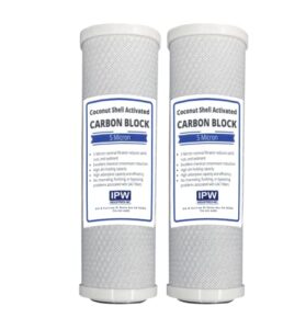 premium countertop water replacement filter compatible to ecosoft for use in the countertop ecosoft water filters, pack of 2 by ipw industries inc.