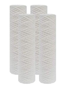 compatible for whkf-whsw string wound 5 micron sediment water filters - 4-pack- by ipw industries inc.